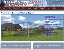 Tablet Screenshot of baseballbattingcages.com